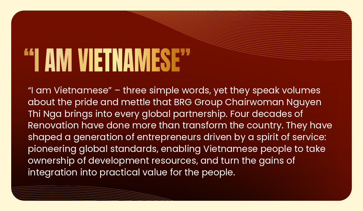 Hero of Labour Nguyen Thi Nga: Proudly Championing Vietnam’s Identity on the Global Stage - “I Am Vietnamese”- 1.
