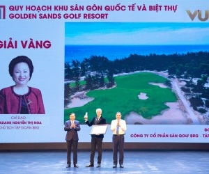 Tác phẩm Quy hoạch tổ hợp sân gôn Golden Sands Golf Resort đạt giải Vàng  trong Giải thưởng Quy hoạch đô thị Quốc gia lần thứ IV