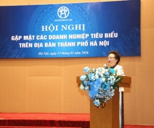 Madame Chủ tịch Nguyễn Thị Nga tham dự và phát biểu  tại Hội nghị gặp mặt các doanh nghiệp tiêu biểu trên địa bàn Thành phố Hà Nội