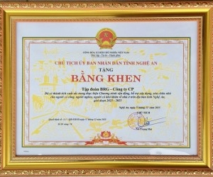 BRG Group Honoured with Certificate of Merit by Nghe An Provincial People's Committee